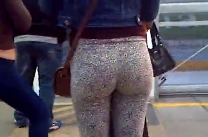 Candid Ass Creepshot of a Nice Girl on a Bus Stop
